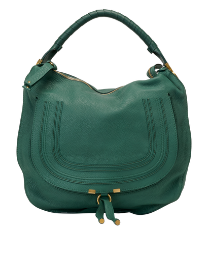 Large Marcie Hobo, &pound;450, Handbags, Green, Leather, Front view